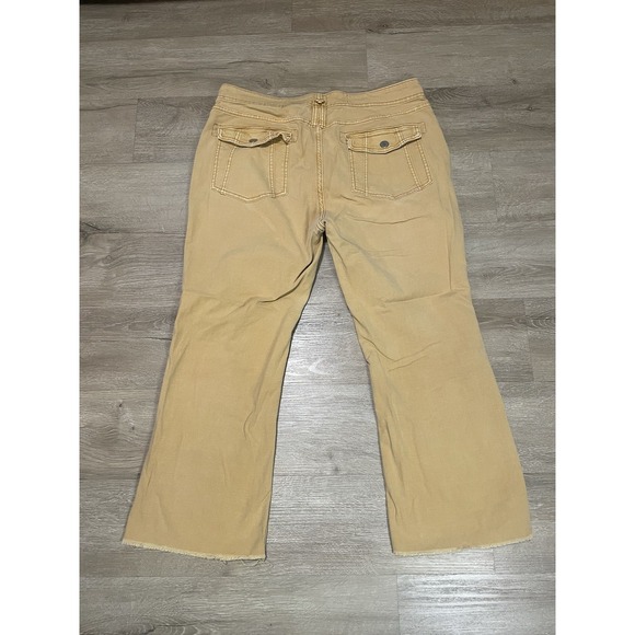 PILCRO Anthropologie Women's Sz 31P Brown Straight Leg Utility Pants Crop Chino - Picture 2 of 8